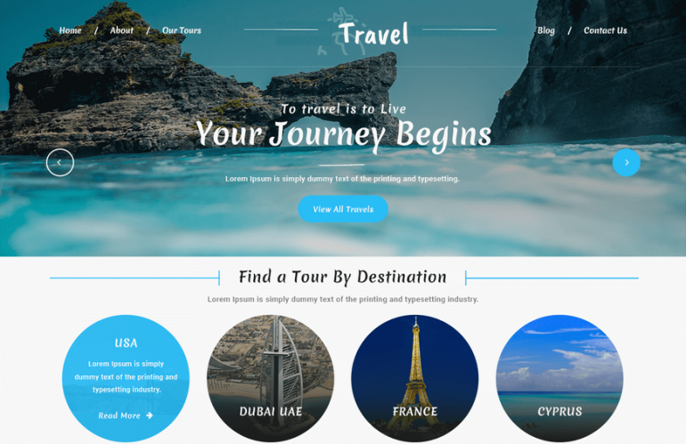 طراحی سایت با وردپرس برای آزانس های مسافرتی